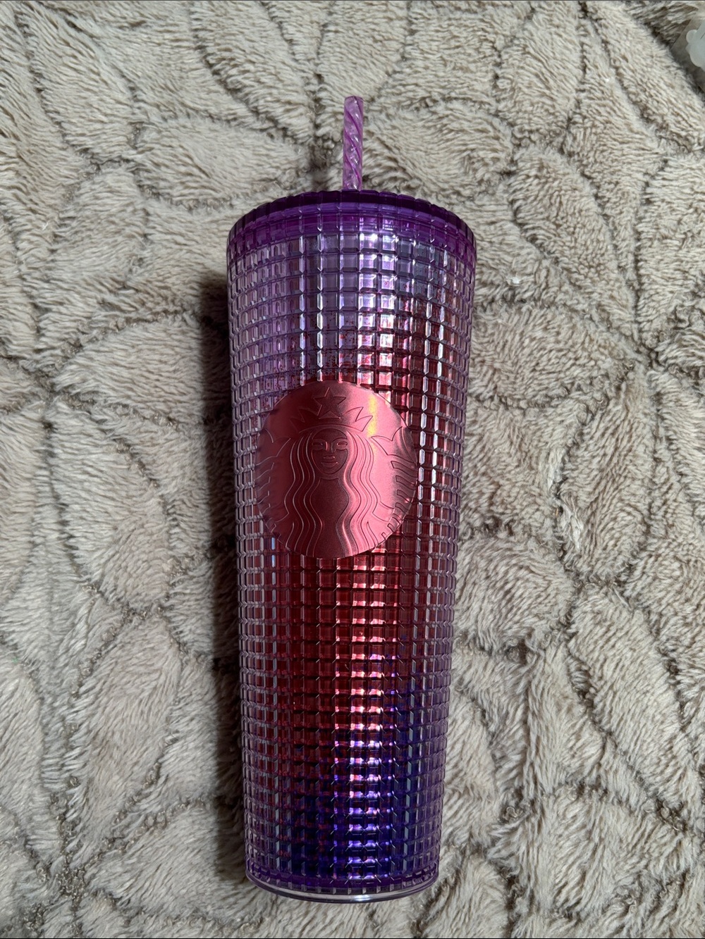 Starbucks Purple and Pink Studded Ombre Tumbler with Straw